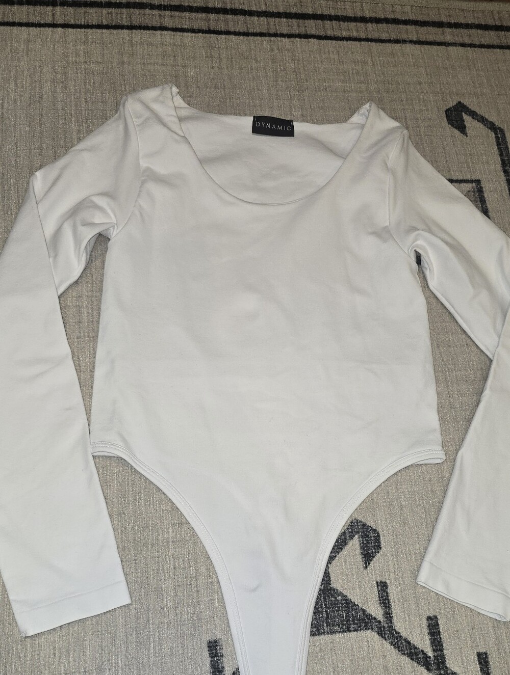 Dynamic Long Sleeve Scoop Neck Thong Bodysuit TALL Boutique OS